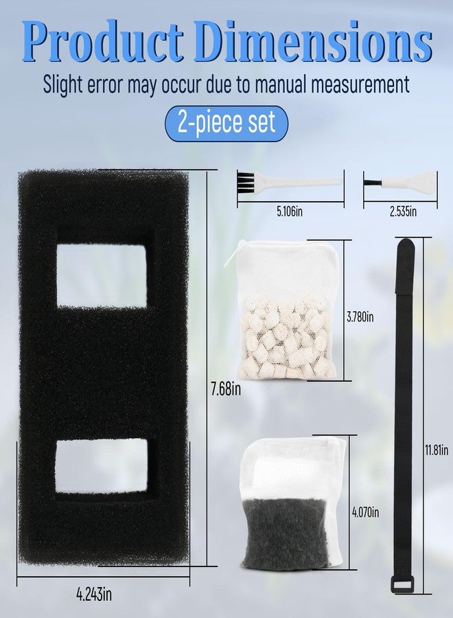SHAHN A1376 Aquarium Filter Media Kit Compatible with Fluval Spec Evo Betta Flex Series Aquarium Filters Foam Replacement Set Suitable for Most Standard Aquariums (2-Pack) - Image 2